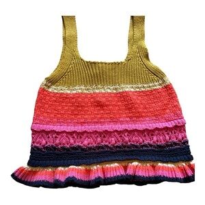NWT Entro Colorful Knit Tank Top Size Large (L)